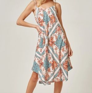 Andree by Unit Spaghetti Strap Asymmetrical Midi Floral Print Dress